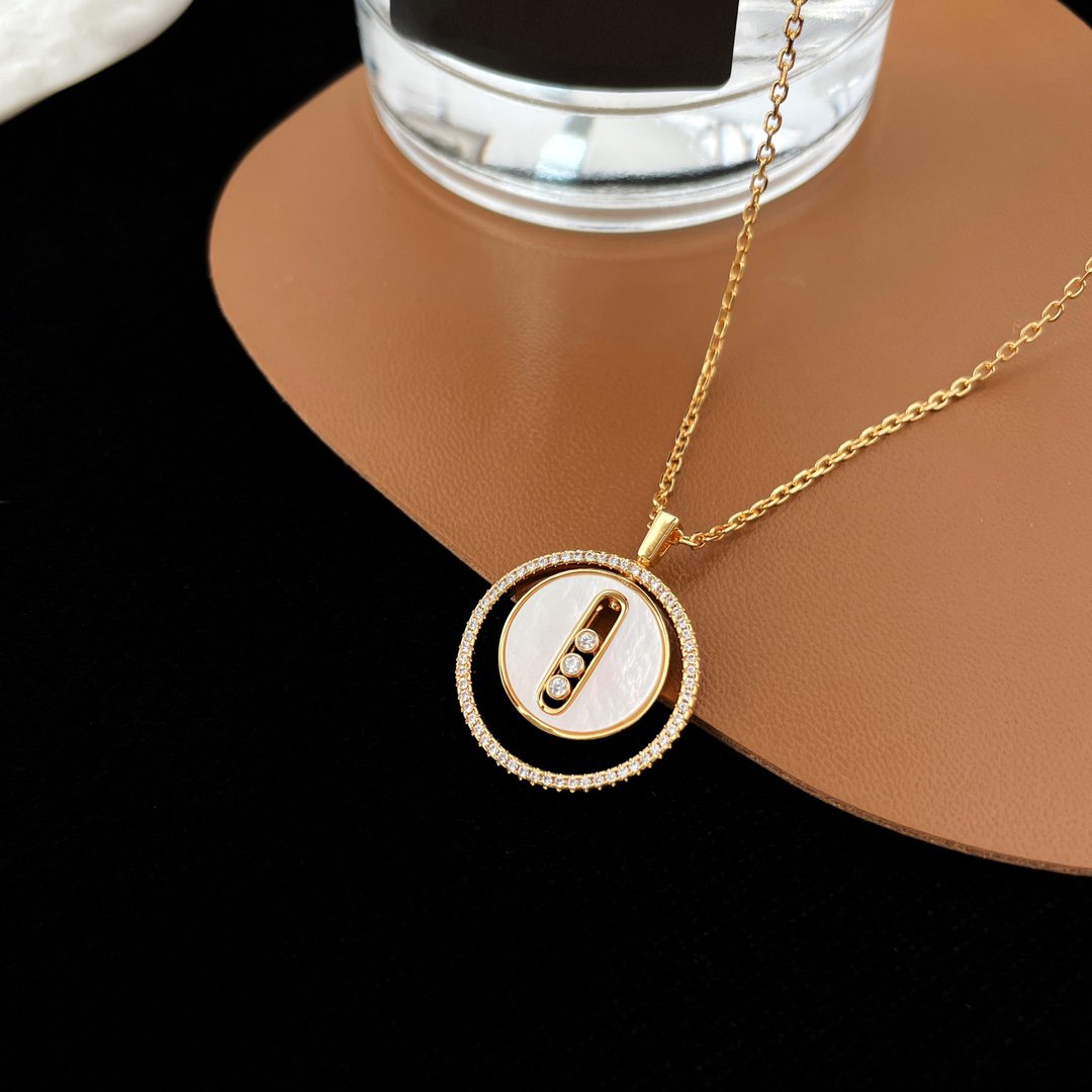 [⭐Luxery]Demo MOVE MM NACRE BLANCHE DIAMOND NECKLACE