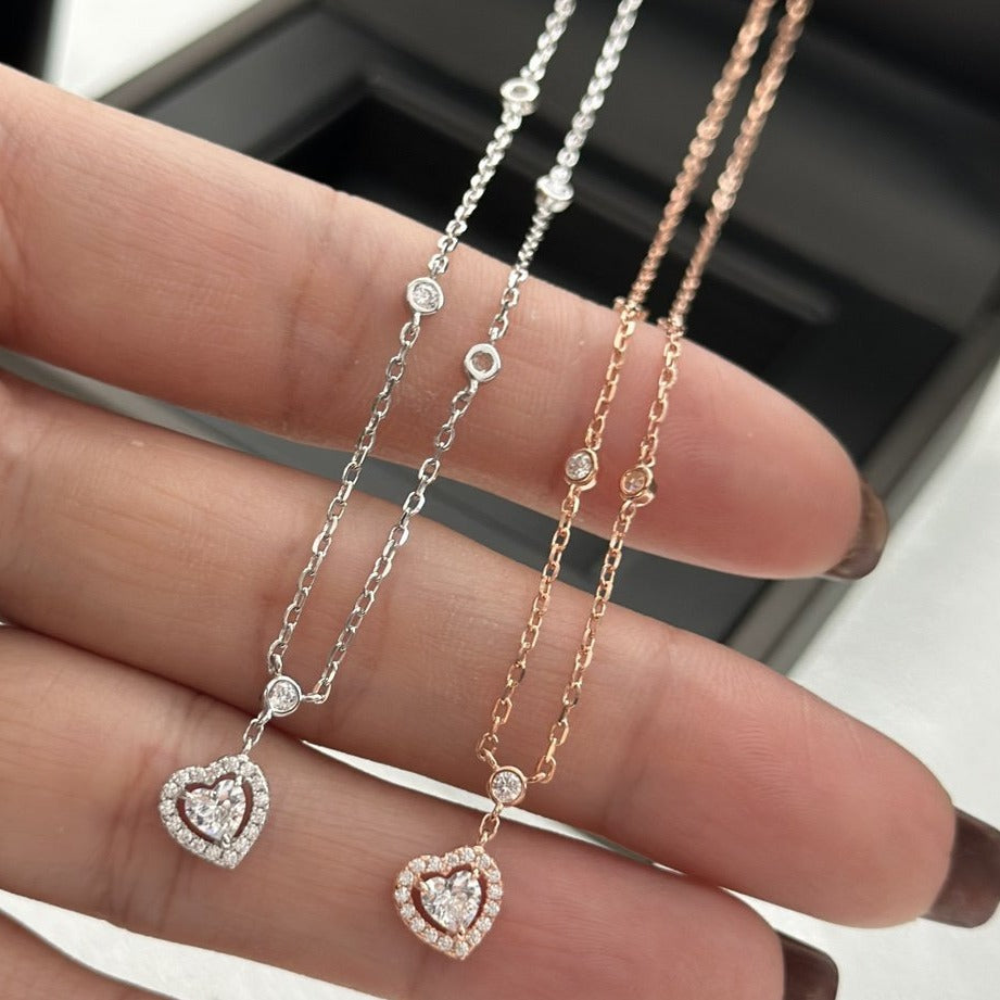 [⭐Luxery]JOY HEART DIAMOND NECKLACE