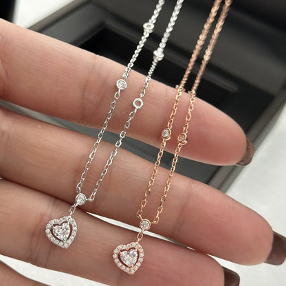 [⭐Luxery]JOY HEART DIAMOND NECKLACE