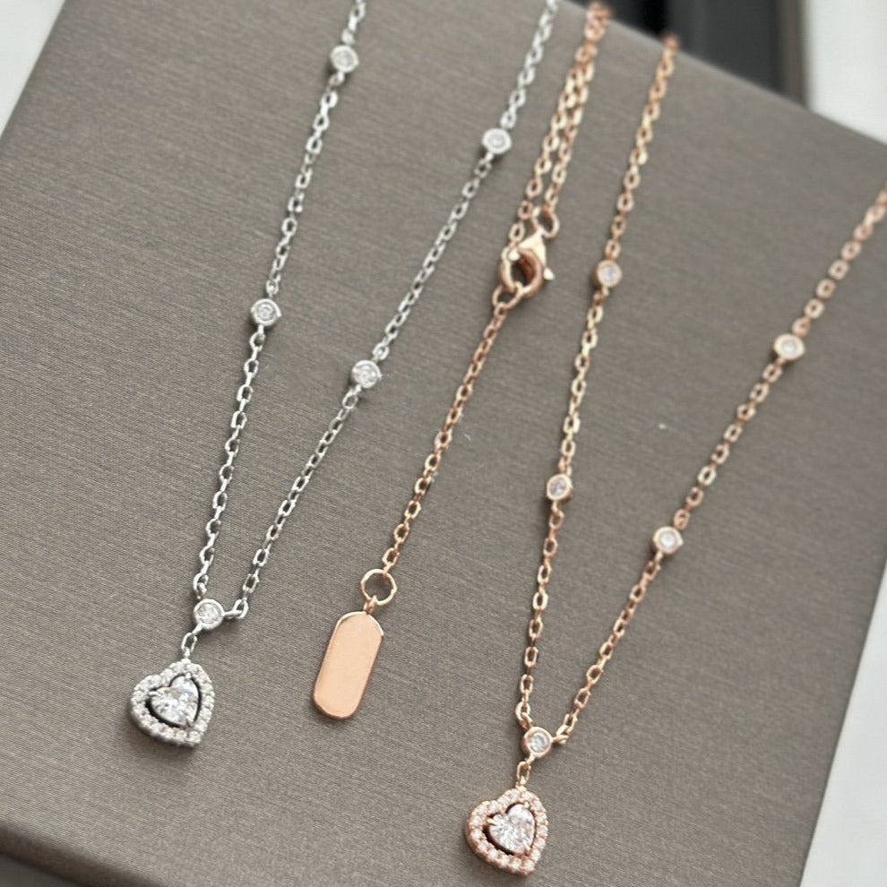 [⭐Luxery]JOY HEART DIAMOND NECKLACE