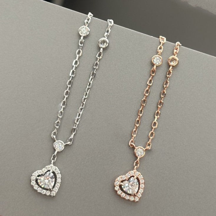 [⭐Luxery]JOY HEART DIAMOND NECKLACE