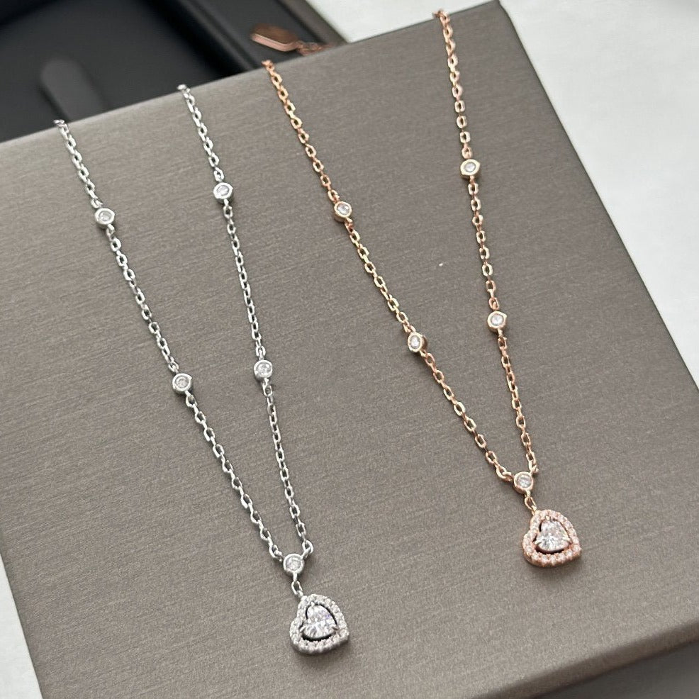 [⭐Luxery]JOY HEART DIAMOND NECKLACE