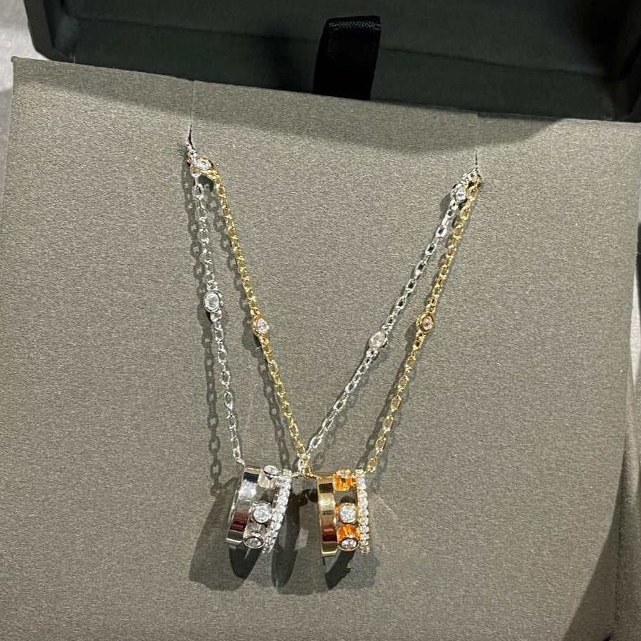 [⭐Luxery]CHAIN MOVE ROMANE PEDAND NECKLACE