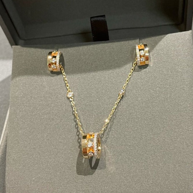 [⭐Luxery]CHAIN MOVE ROMANE PEDAND NECKLACE