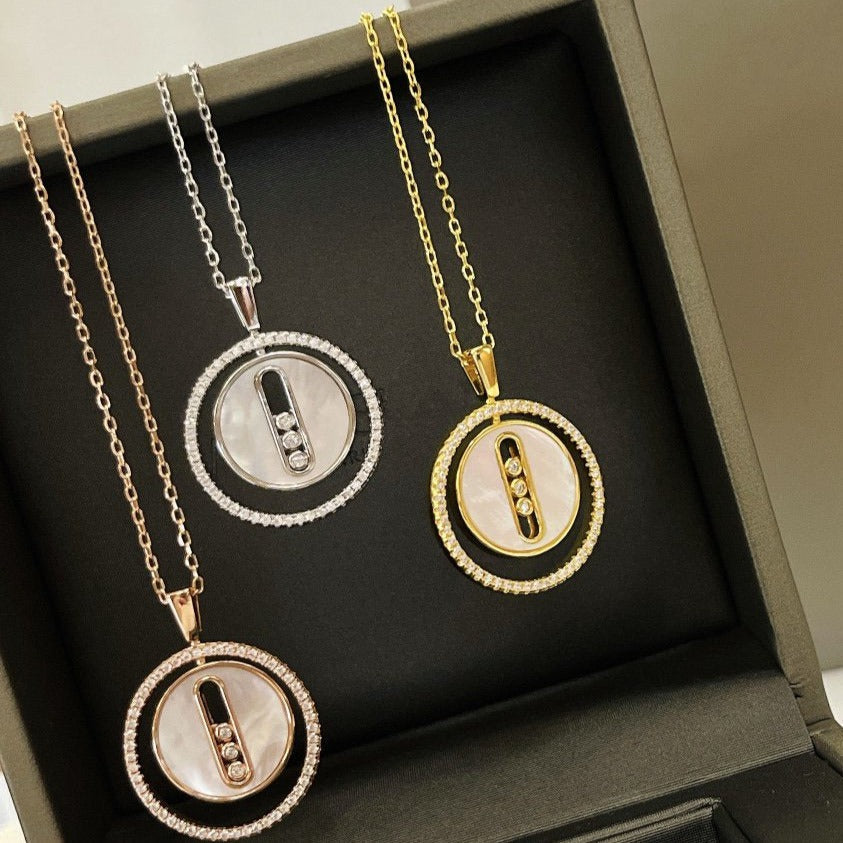 [⭐Luxery]Demo MOVE MM NACRE BLANCHE DIAMOND NECKLACE