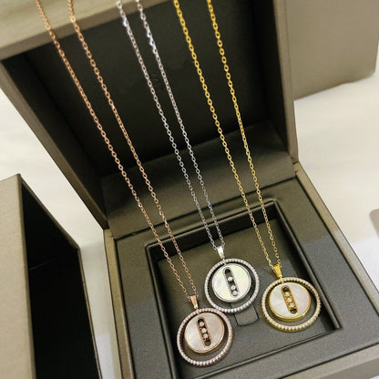 [⭐Luxery]Demo MOVE MM NACRE BLANCHE DIAMOND NECKLACE