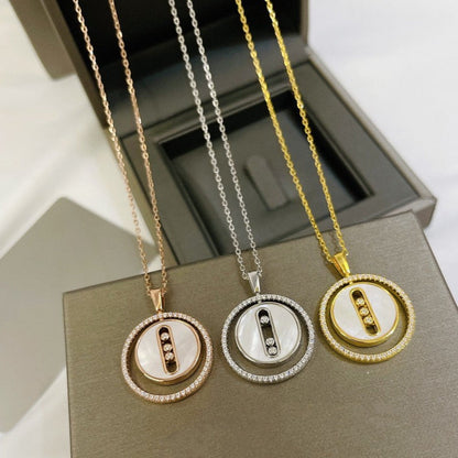 [⭐Luxery]Demo MOVE MM NACRE BLANCHE DIAMOND NECKLACE