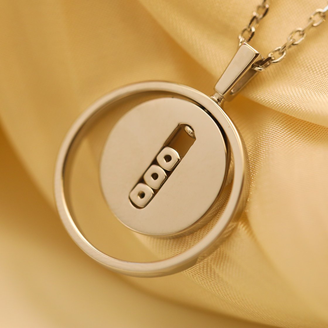 [⭐Luxery]Demo MOVE MM SILVER DIAMOND NECKLACE
