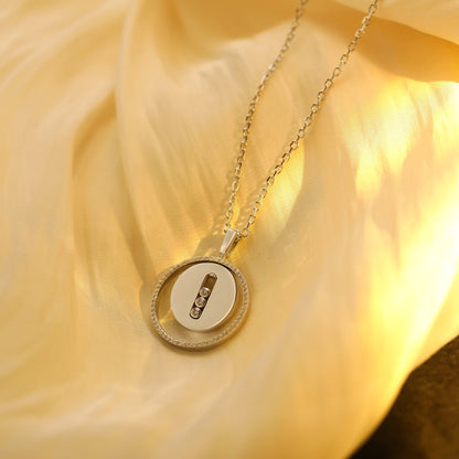 [⭐Luxery]Demo MOVE MM SILVER DIAMOND NECKLACE