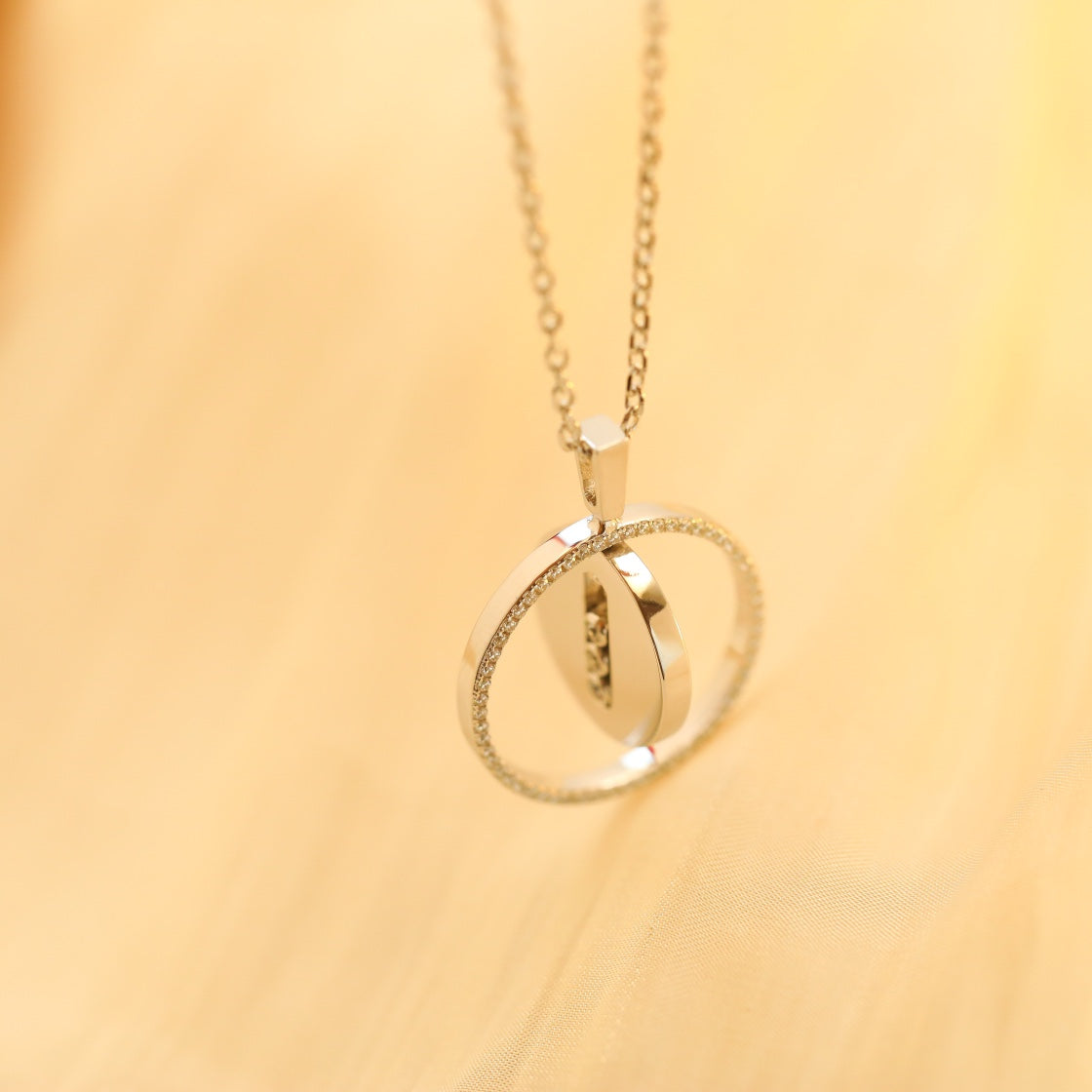 [⭐Luxery]Demo MOVE MM SILVER DIAMOND NECKLACE