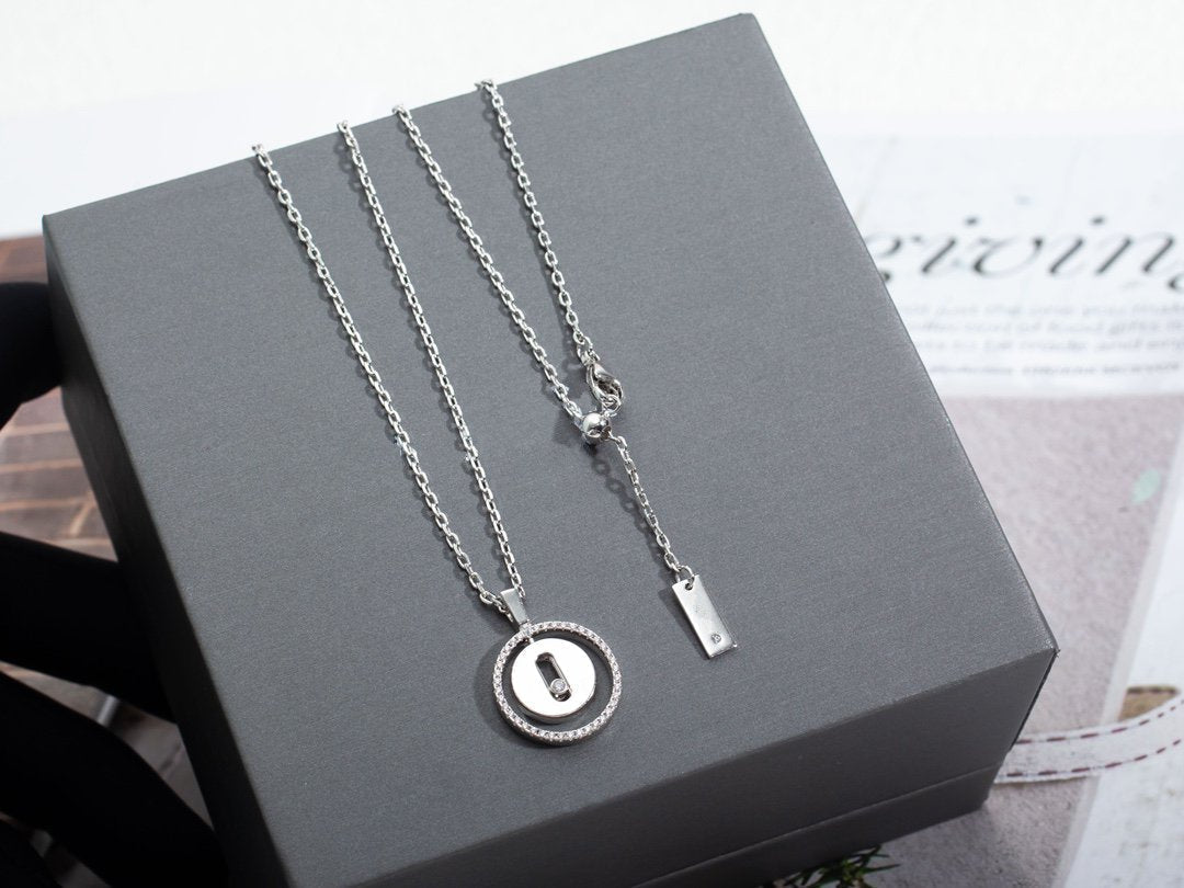 [⭐Luxery]Demo MOVE PM NECKLACE SILVER DIAMOND