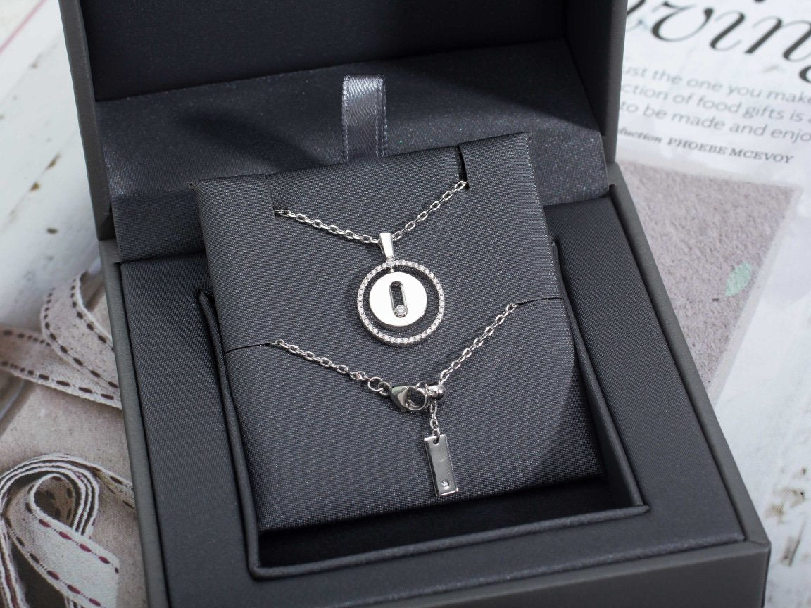[⭐Luxery]Demo MOVE PM NECKLACE SILVER DIAMOND