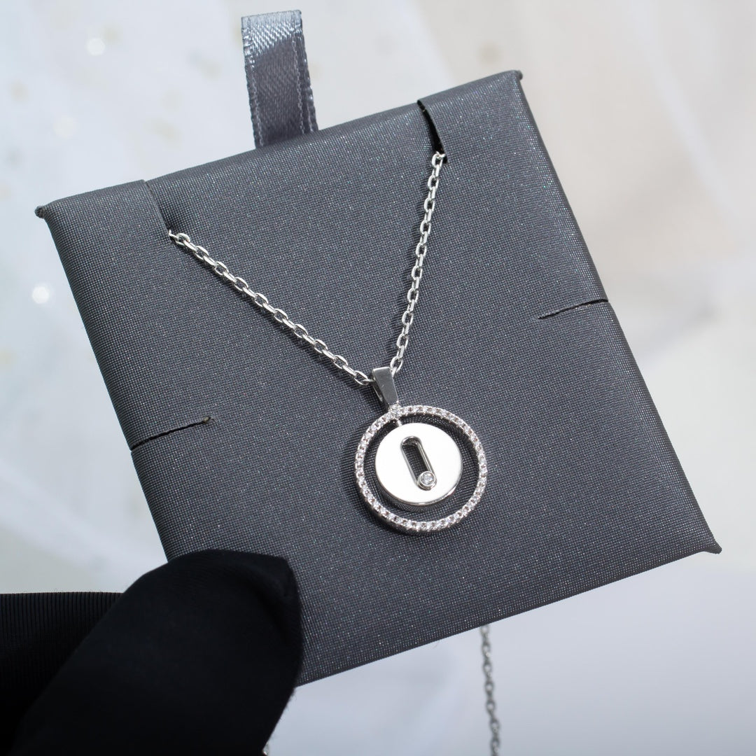 [⭐Luxery]Demo MOVE PM NECKLACE SILVER DIAMOND