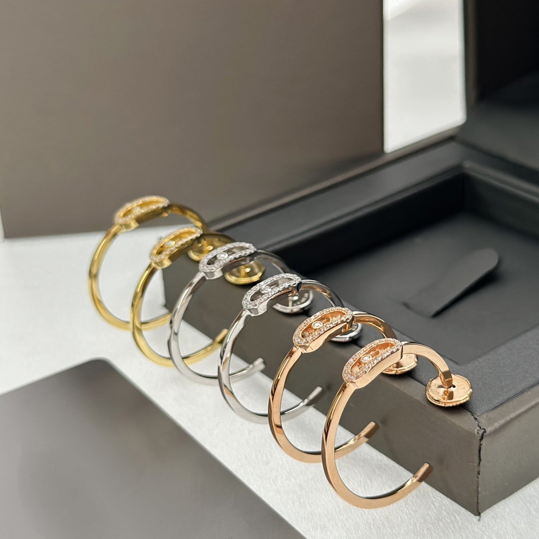 [⭐Luxery]CREOLES MOVE UNO PM DIAMOND EARRINGS