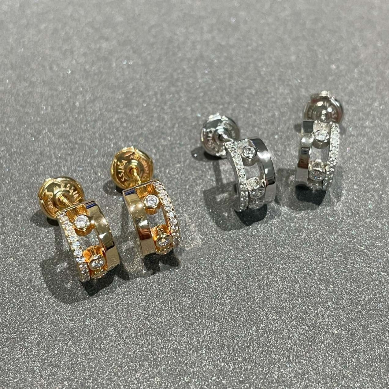 [⭐Luxery]MOVE ROMANE EARRINGS DIAMOND
