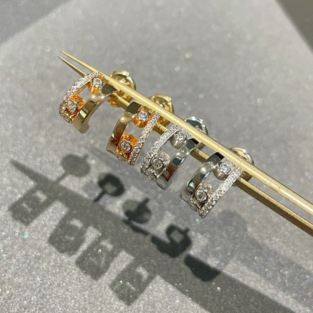 [⭐Luxery]MOVE ROMANE EARRINGS DIAMOND