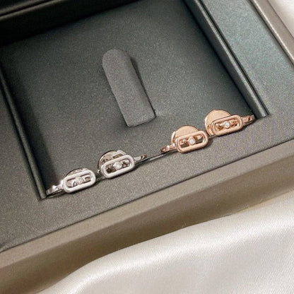 [⭐Luxery]CREOLES MOVE UNO MINI 1 DIAMOND EARRINGS