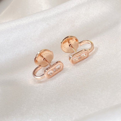 [⭐Luxery]CREOLES MOVE UNO MINI 1 DIAMOND EARRINGS