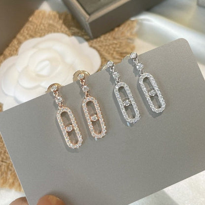 [⭐Luxery]DORMEUSES MOVE UNO DIAMOND EARRINGS