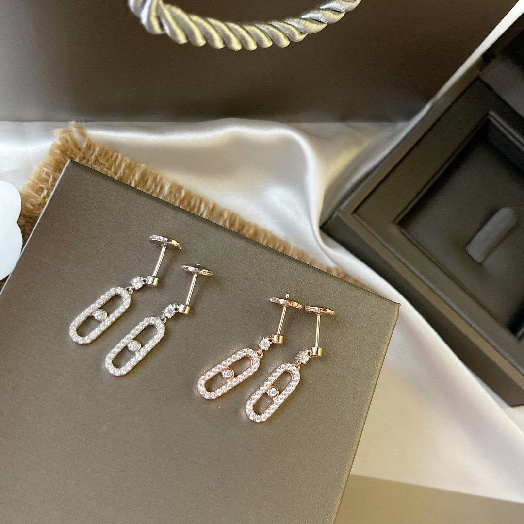 [⭐Luxery]DORMEUSES MOVE UNO DIAMOND EARRINGS