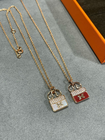 [⭐Luxery]H CIRCE MOISSANITE PENDANT NECKLACE GOLD