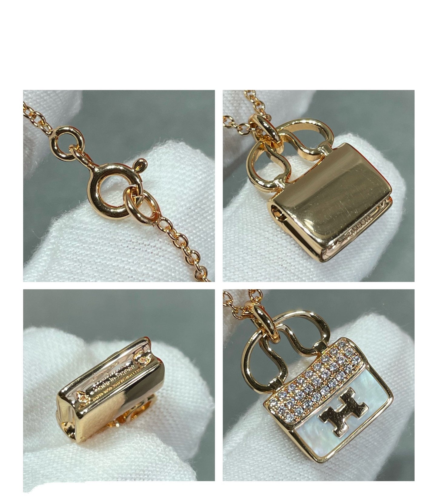[⭐Luxery]H CIRCE MOISSANITE PENDANT NECKLACE GOLD