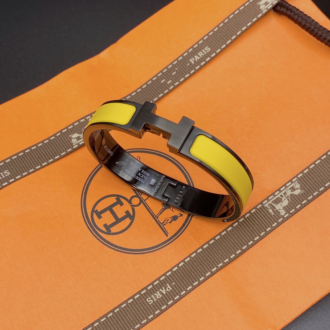 [⭐Luxery]CLIC HM SO BLACK YELLOW BRACELET