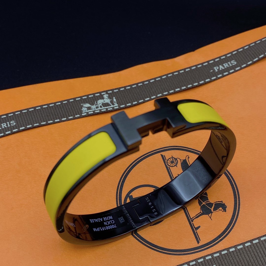 [⭐Luxery]CLIC HM SO BLACK YELLOW BRACELET