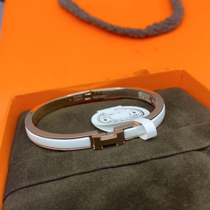 [⭐Luxery]CLASSIC HM CLIC WHITE 8MM ENAMEL BRACELET