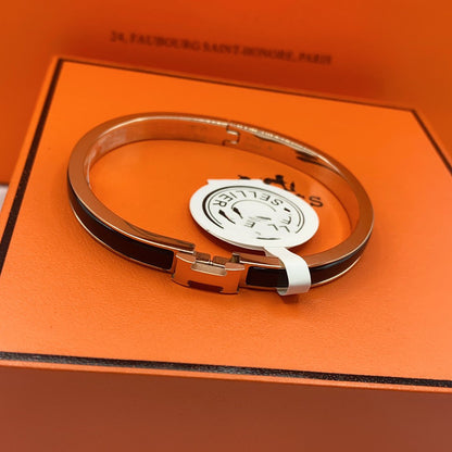 [⭐Luxery]CLASSIC HM CLIC BLACK 8MM ENAMEL BRACELET