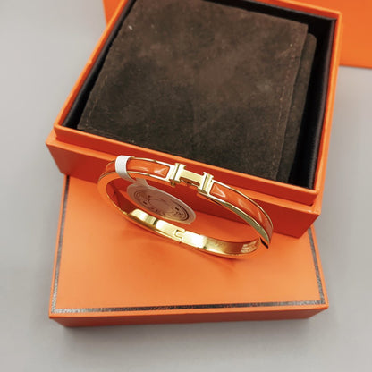 [⭐Luxery]CLASSIC HM CLIC RED 8MM ENAMEL BRACELET