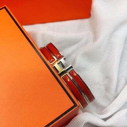 [⭐Luxery]CLASSIC HM CLIC RED 8MM ENAMEL BRACELET