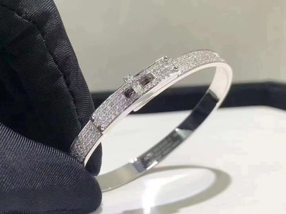 [⭐Luxery]HM KELLY BRACELET IN SILVER AND FULL PAVE DIAMOND