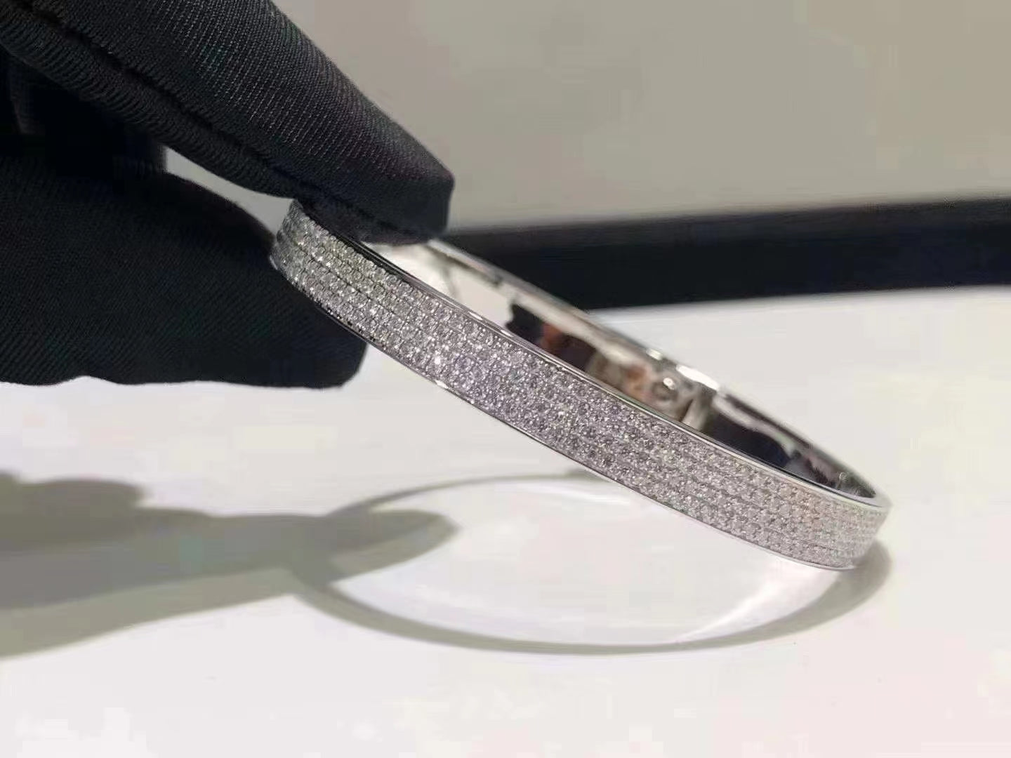 [⭐Luxery]HM KELLY BRACELET IN SILVER AND FULL PAVE DIAMOND