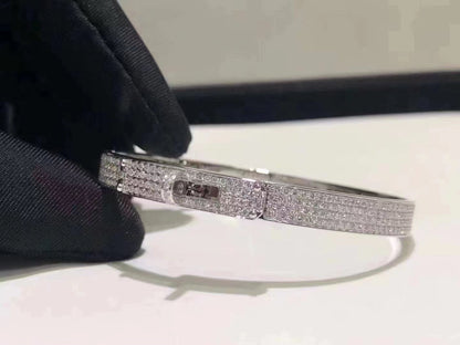 [⭐Luxery]HM KELLY BRACELET IN SILVER AND FULL PAVE DIAMOND