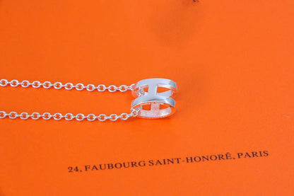 [⭐Luxery]HM NECKLACE H LETTER OVAL SERIES