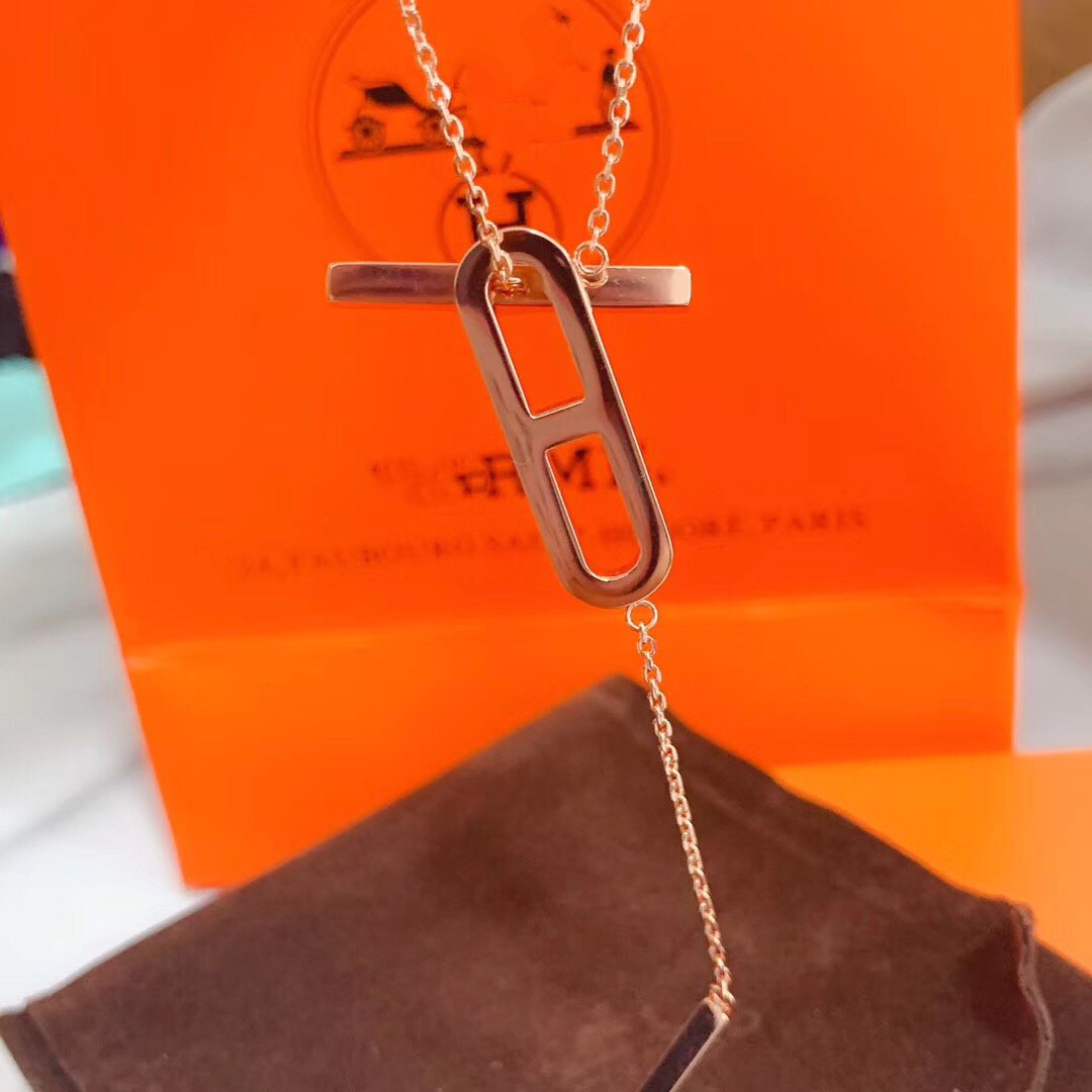 [⭐Luxery]HM NECKLACE PLATINUM ROSE GOLD DIAMOND