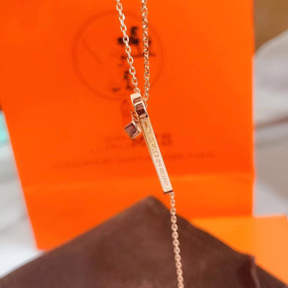 [⭐Luxery]HM NECKLACE PLATINUM ROSE GOLD DIAMOND
