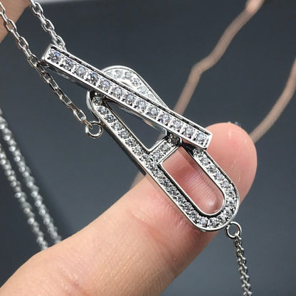 [⭐Luxery]HM NECKLACE PLATINUM ROSE GOLD DIAMOND