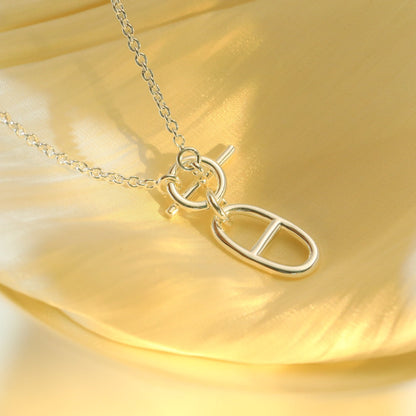 [⭐Luxery]HM CHAINE D'ANCRE PENDANT NECKLACE STERLING SILVER