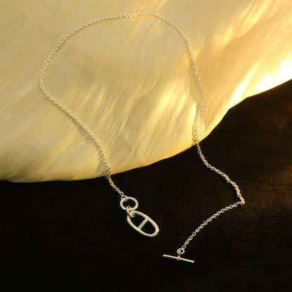 [⭐Luxery]HM CHAINE D'ANCRE PENDANT NECKLACE STERLING SILVER