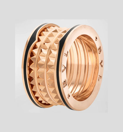 [⭐Luxery]ZERO 1 ROCK BLACK CERAMIC PINK GOLD LARGE MODEL