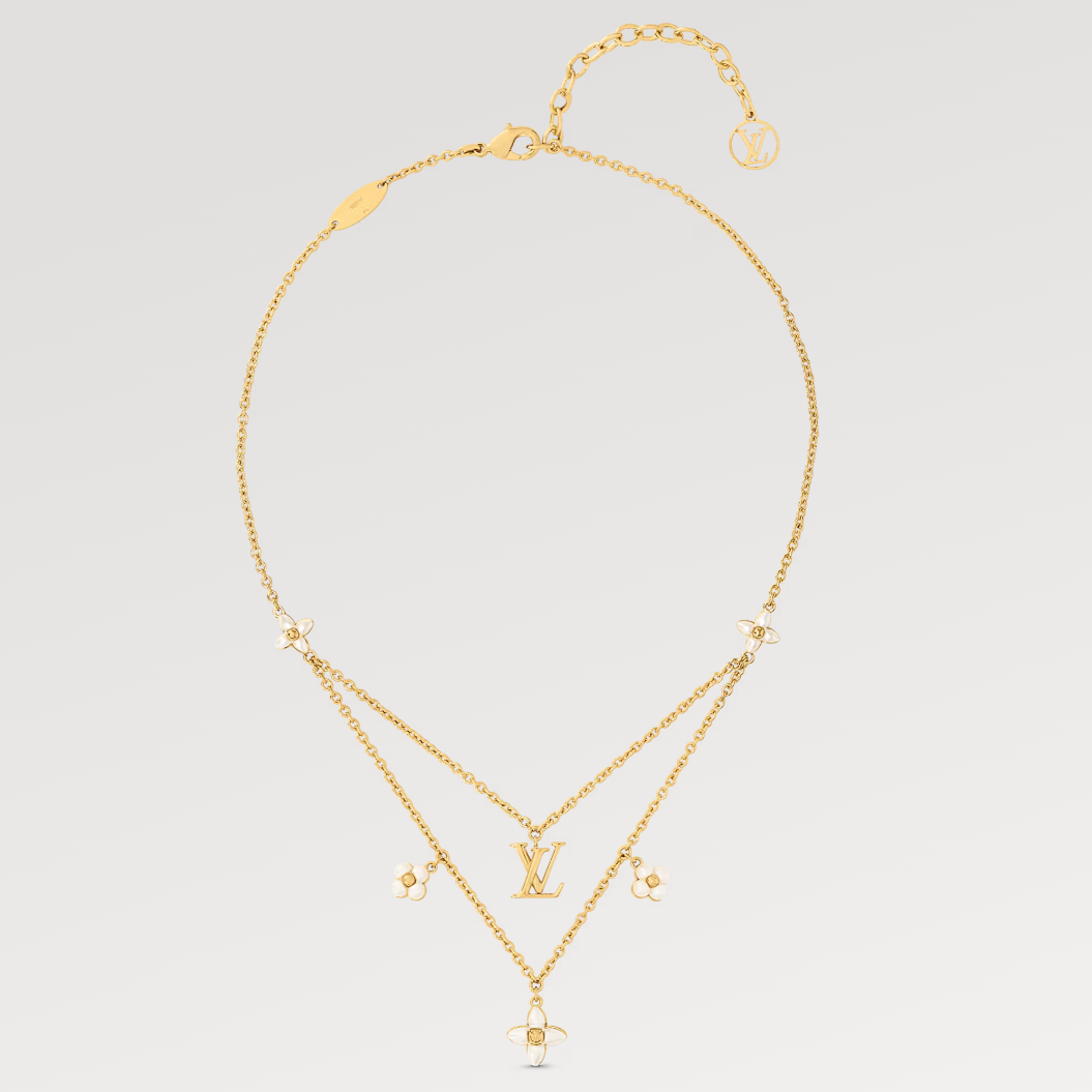 [⭐Luxery]FLOWERGRAM GOLD MOP DOUBLE ROW NECKLACE