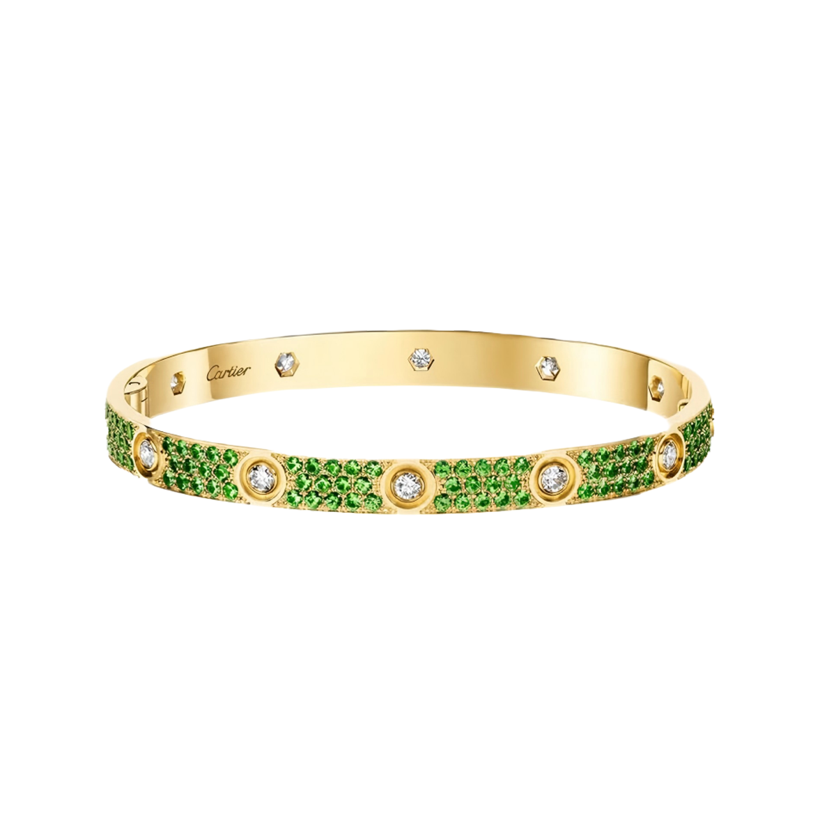 [⭐Luxery]2026 PAVE GEMSTONE LOVE BRACELET 6.1MM 10 DIAMONDS