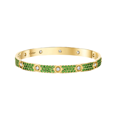 [⭐Luxery]2026 PAVE GEMSTONE LOVE BRACELET 6.1MM 10 DIAMONDS