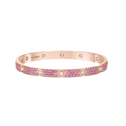 [⭐Luxery]2026 PAVE GEMSTONE LOVE BRACELET 6.1MM 10 DIAMONDS