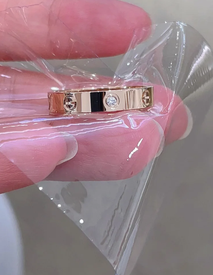 [⭐Luxery]LOVE RING 4MM 1 DIAMOND