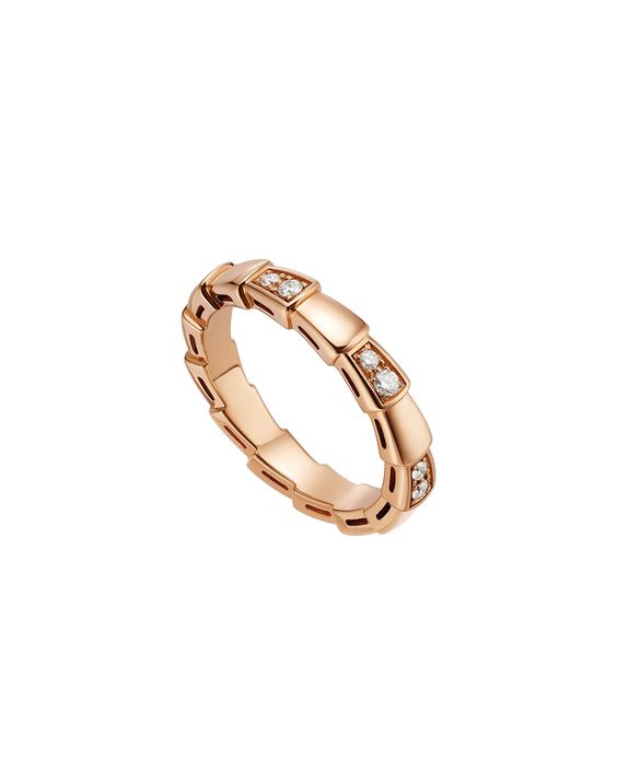 [⭐Luxery]SERPENTI RING PINK GOLD  3MM