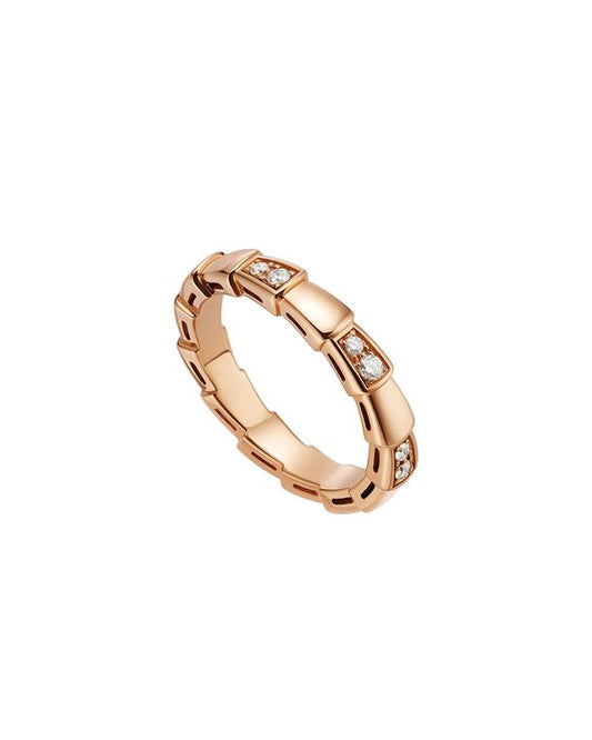 [⭐Luxery]SERPENTI RING PINK GOLD  3MM