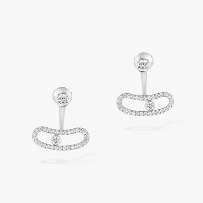 [⭐Luxery]MOVE UNO SILVER DIAMOND EARRINGS